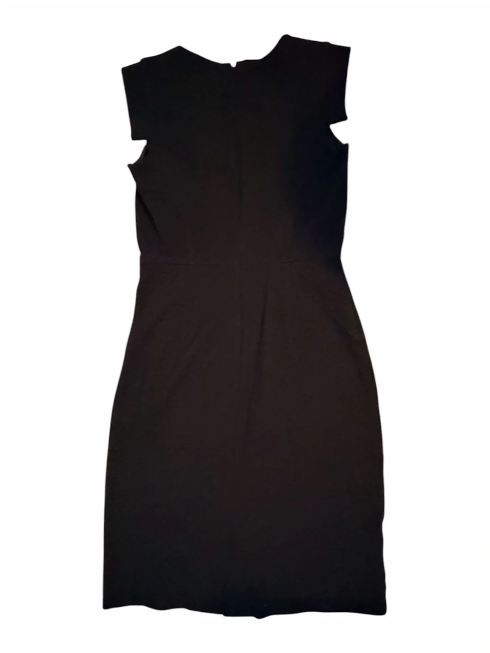 J. Crew Black Cap-Sleeve Midi Sheath Dress